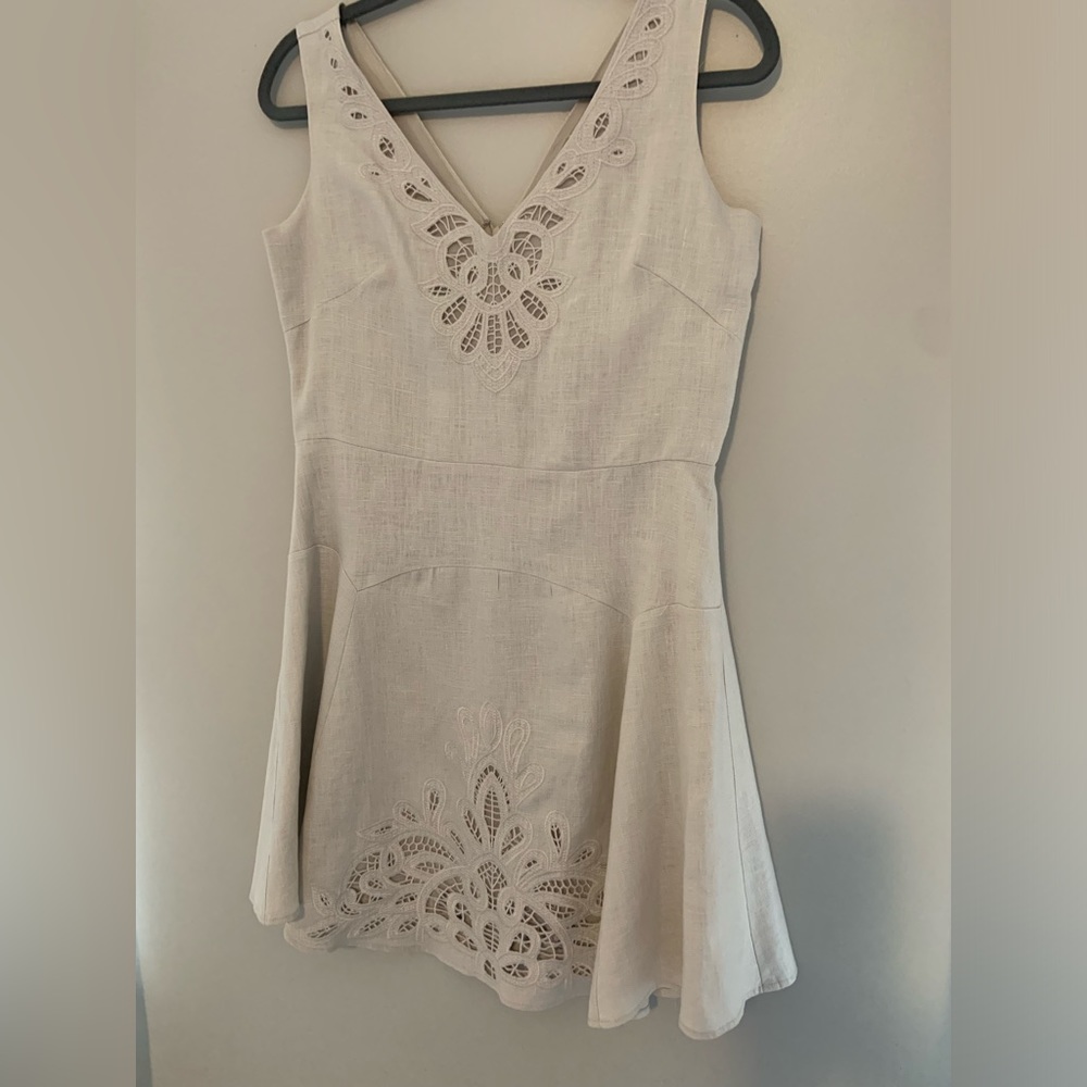 NM Neiman Marcus beige linen dress Size S